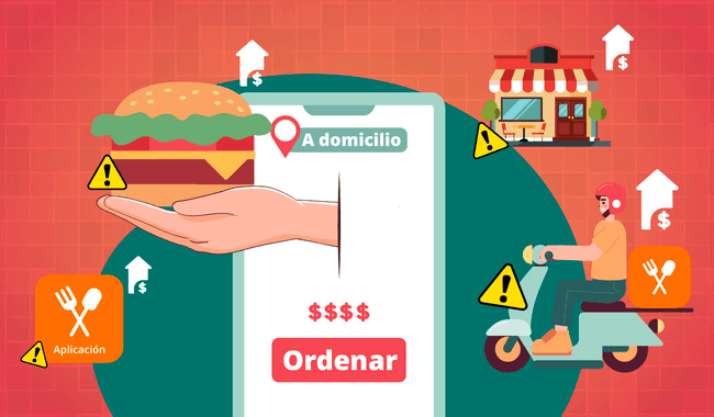Profeco llama a hacer un consumo responsable en aplicaciones de comida a domicilio.