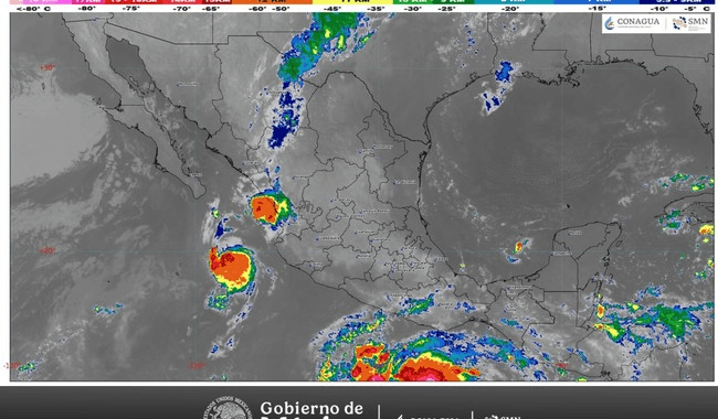 Se prevén lluvias en Coahuila, Chihuahua, Durango, Estado de México, Guerrero y Oaxaca.