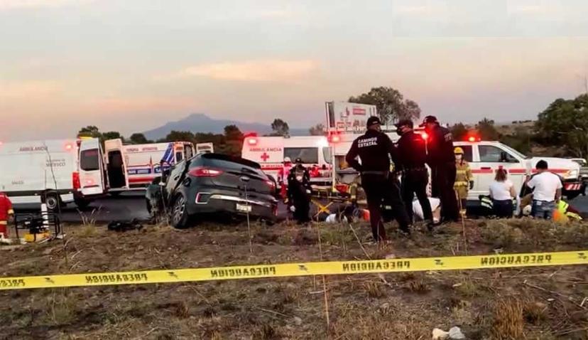 Mueren cuatro personas en choque sobre la autopista Tlaxcala-Puebla