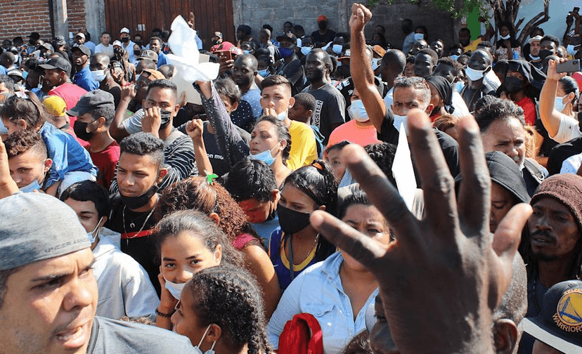 3000 migrantes protestan en Tapachula 