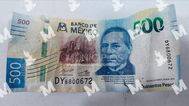 Proliferan billetes falsos en Tecamachalco