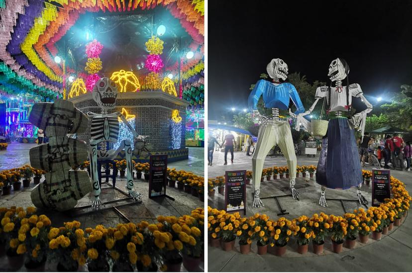 Inauguran en Ajalpan Paseo de las Calaveras y mural Luces y Contrastes