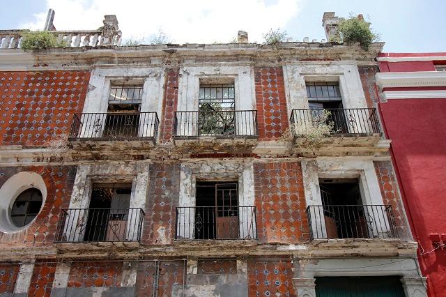 Hay 40 casonas con riesgo de derrumbe en el centro histórico de Puebla