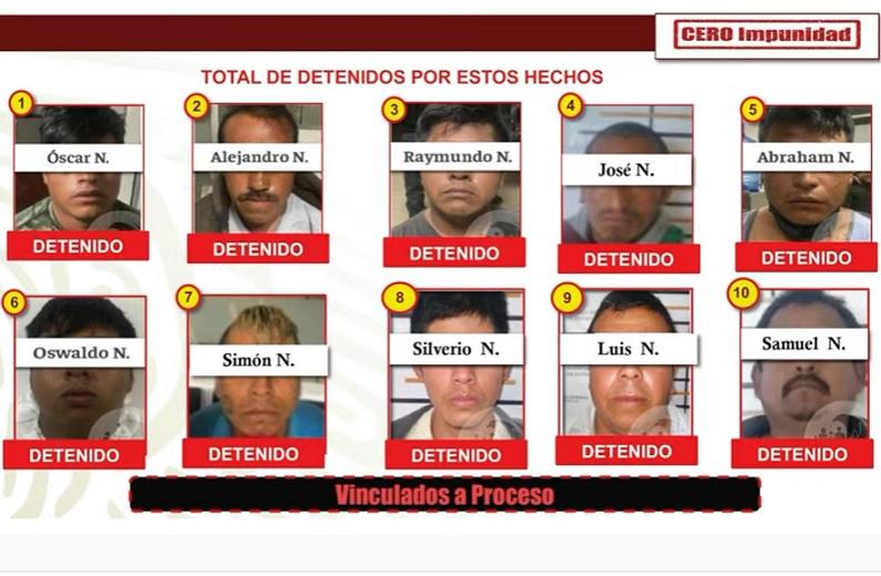 Exhiben en mañanera a detenidos por linchamiento de Daniel Picazo en Puebla