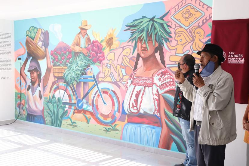 Arte y Cultura inaugura mural que retrata vida de San Andrés Cholula