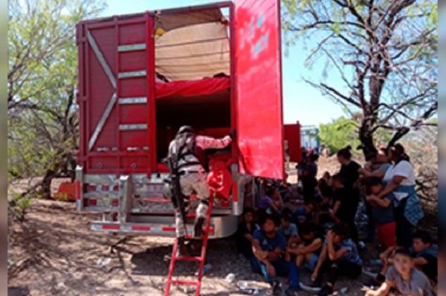 Viajaban hacinados 129 migrantes de Centro América por Nuevo León