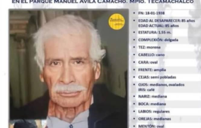 Leobardo Félix de 85 años desapareció en calles de Tecamachalco