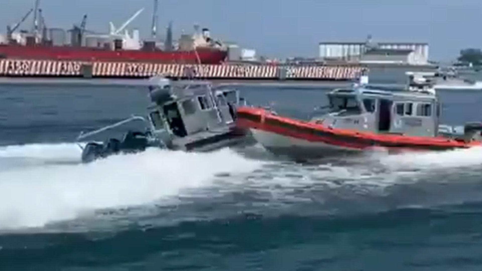 Lanchas de la Semar chocan durante entrenamiento en Veracruz