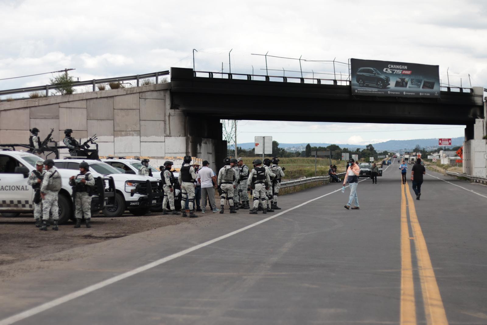 Conflicto en la autopista Puebla-Tlaxcala.