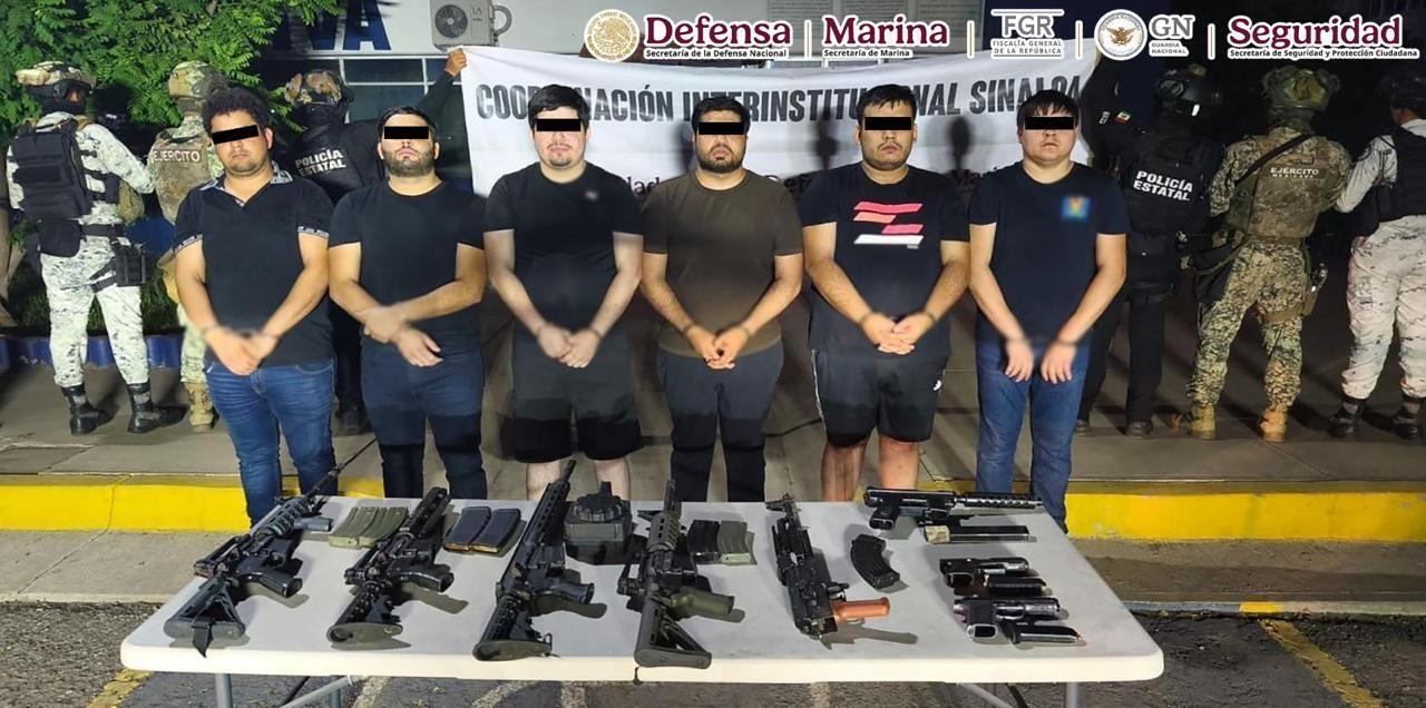 Fuerzas Federales detuvieron a seis miembros de "Los Chapitos", facción del Cártel de Sinaloa.