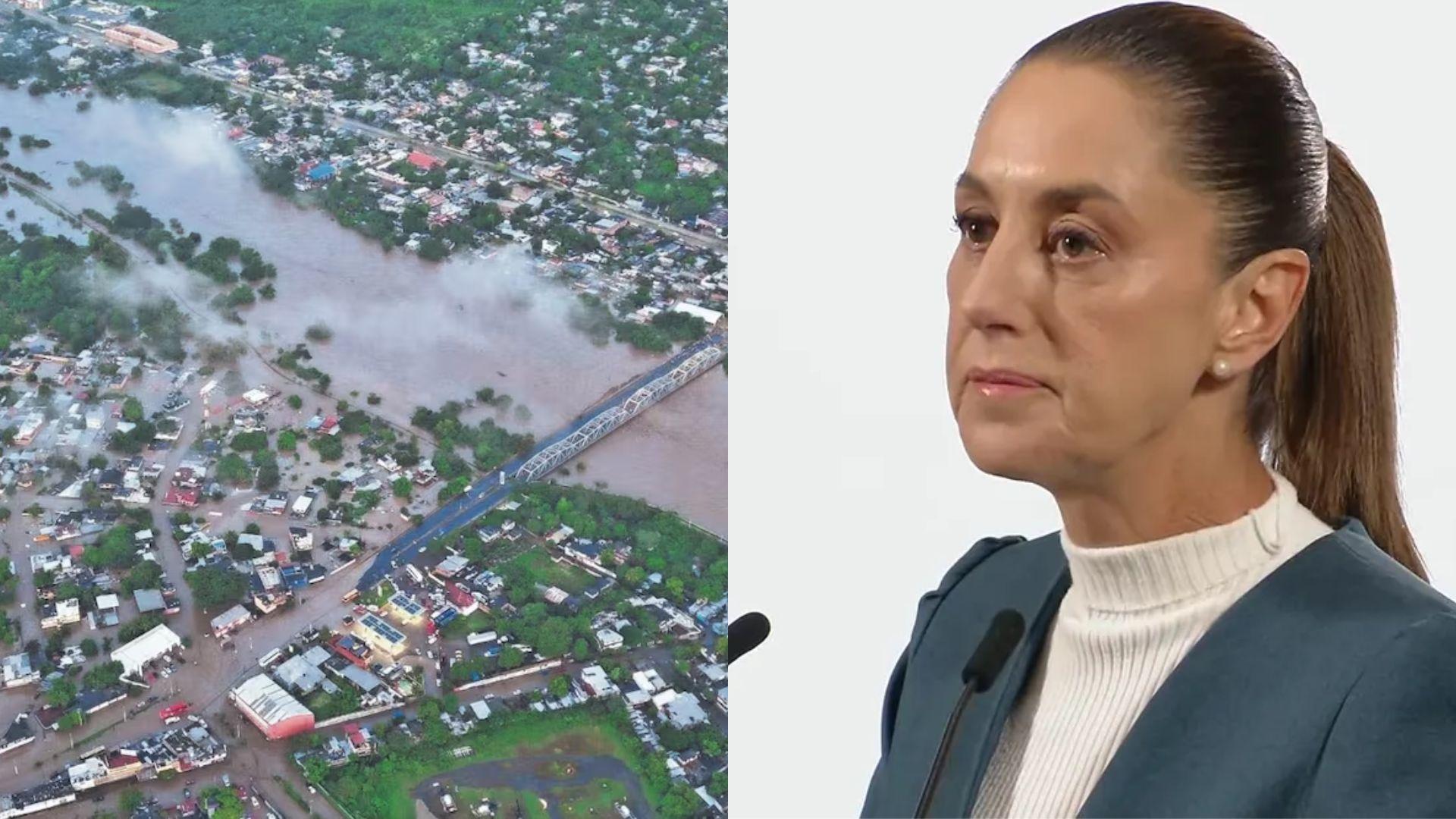 Análisis meteorológicos no anticiparon la intensa magnitud de las lluvias: Sheinbaum