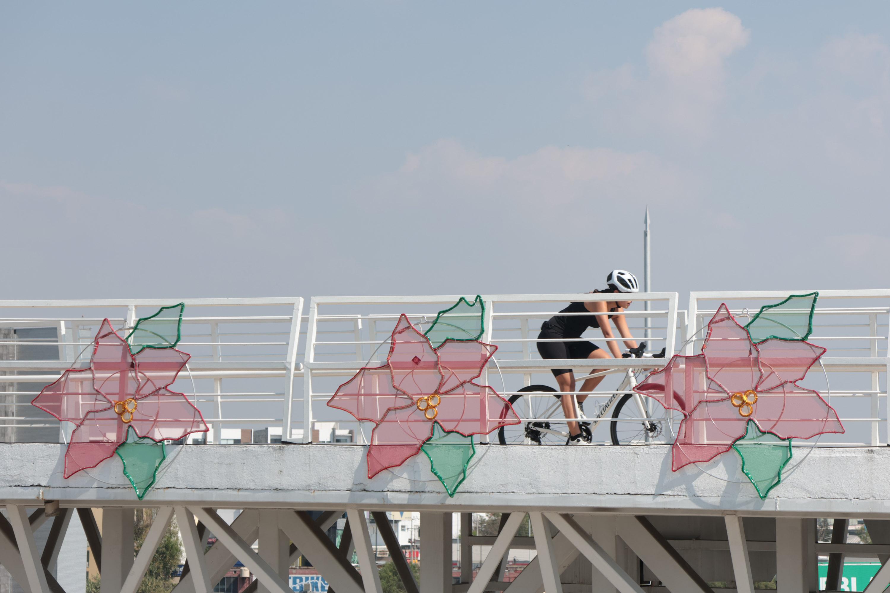 Ha sido colocada nueva luminaria navideña en la Vía Atlixcáyotl.