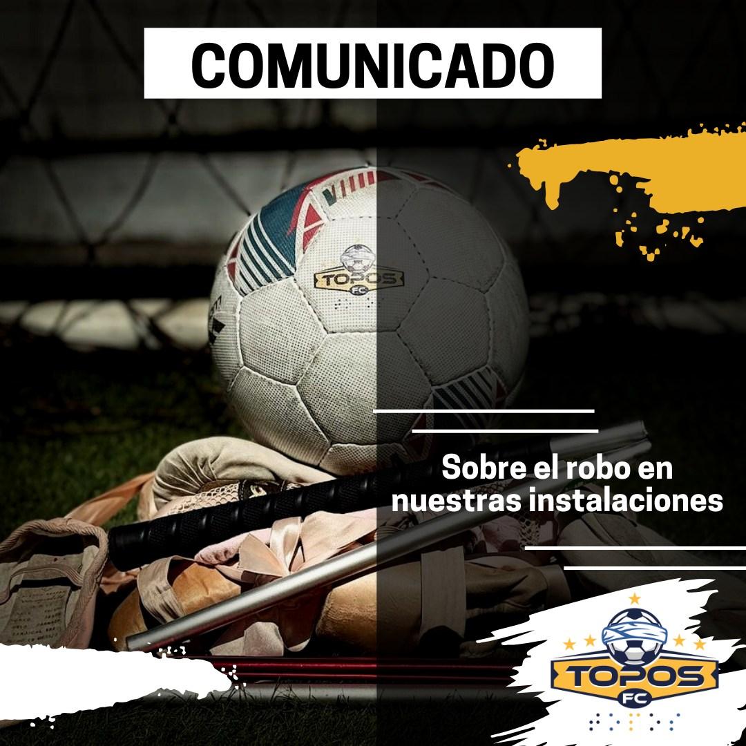 Es el colmo, roban a Topos FC Puebla, Fucho para Ciegos.