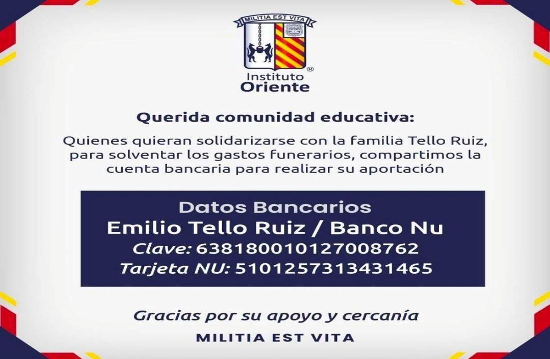 Familia de la pareja Tello Ruiz solicita apoyo para solventar gastos funerarios.