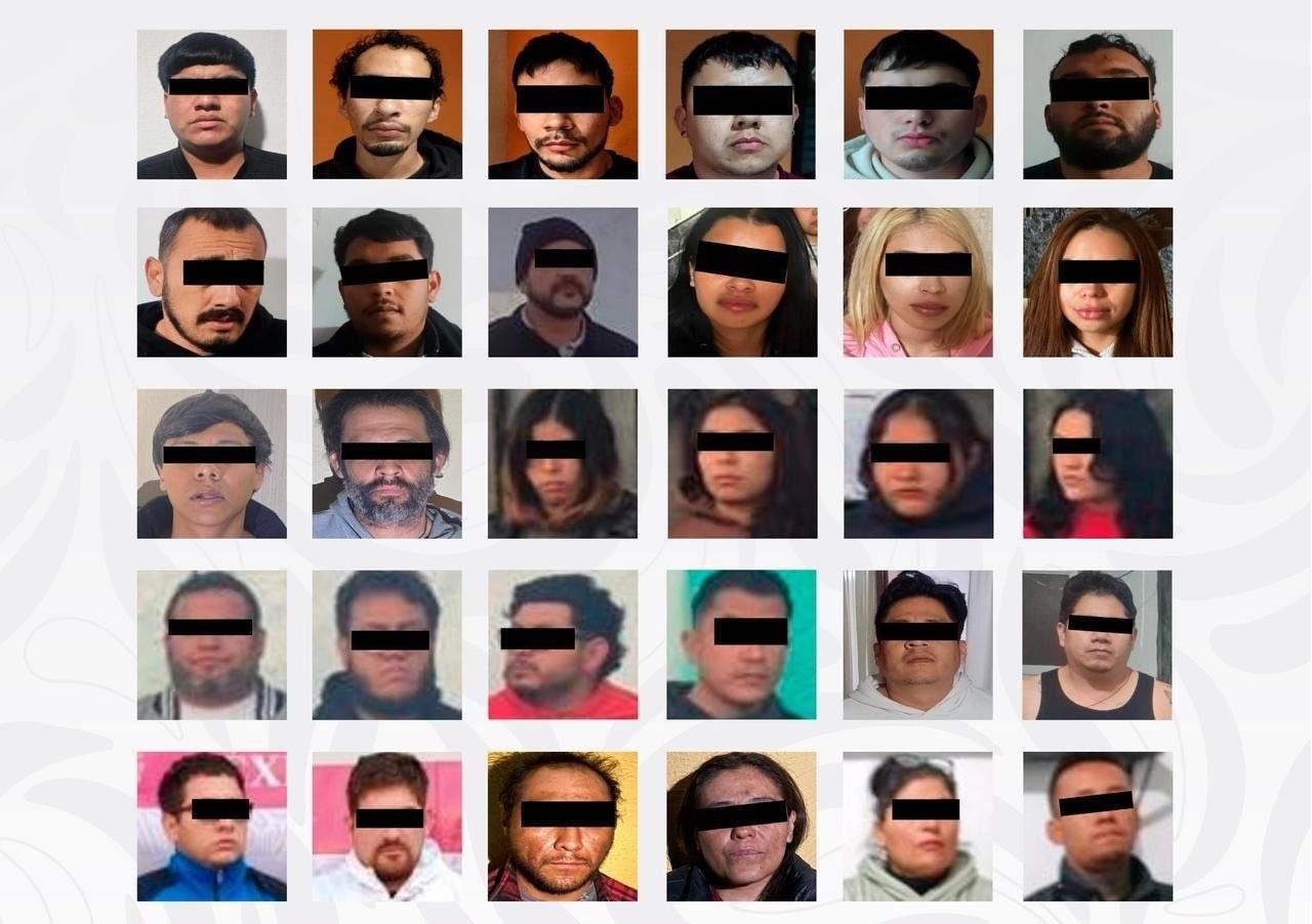 Querétaro, autoridades federales detienen a 30 integrantes de una célula criminal dedicada a actividades de venta de droga y reclutamiento.