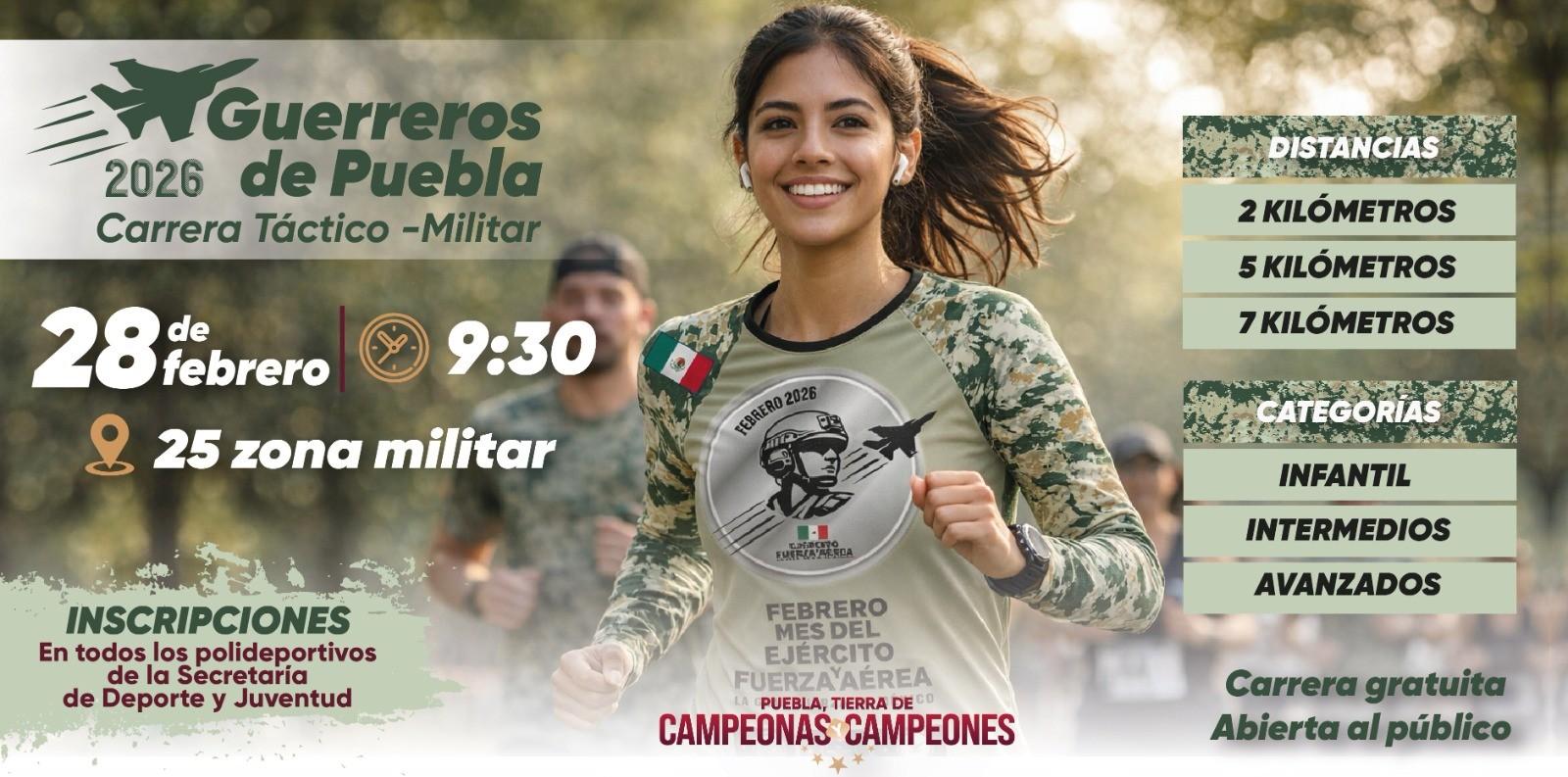 Puebla se prepara para la carrera Táctico Militar "Guerreros de Puebla".