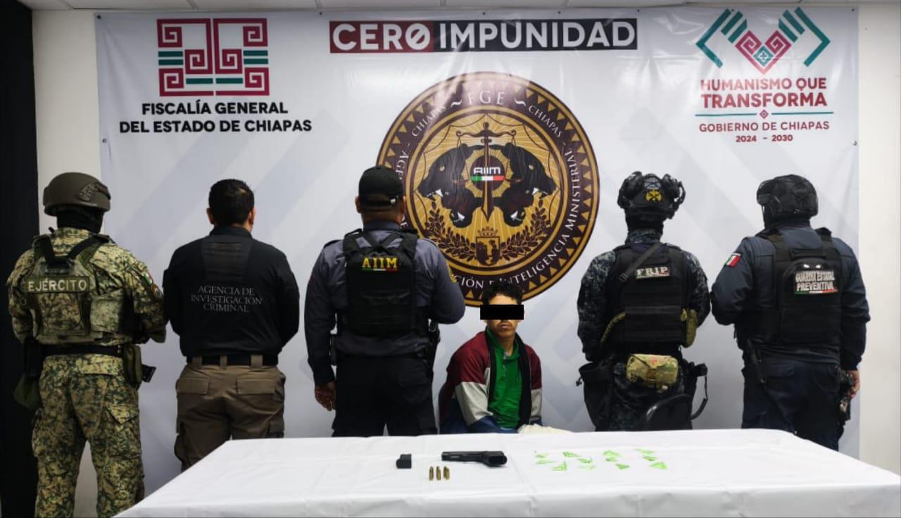 Es detenido El Chinito, relacionado con ataque a bares en Chiapas.