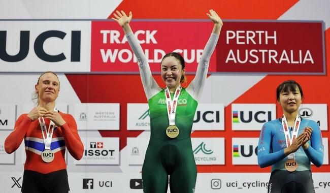 Mexicana Yareli Acevedo gana oro en Copa del Mundo de Pista en Australia.