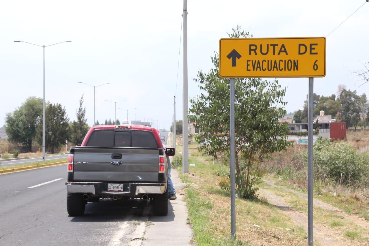 En Puebla van 38 recorridos de verificación en ruta de evacuación al Popocatépetl.
