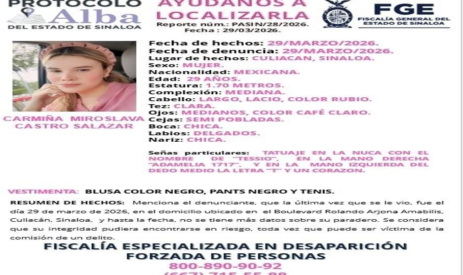 Secuestran en Sinaloa a creadora de contenido, Carmiña Salazar.