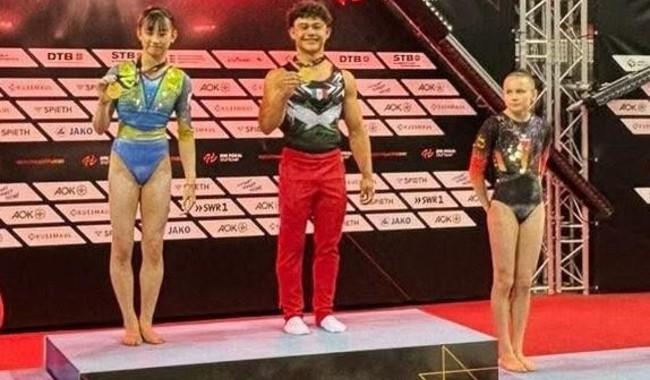 Lorenzo Zaragoza se corona en Copa de Gimnasia Artística en Alemania.