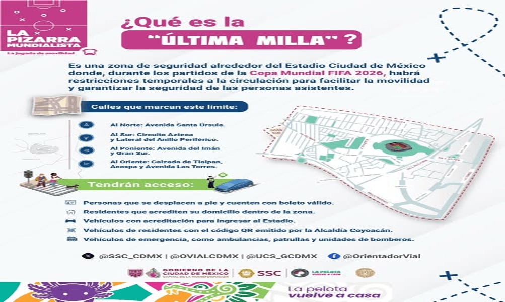 Este es el Operativo Última Milla, para la inauguración del Mundial.