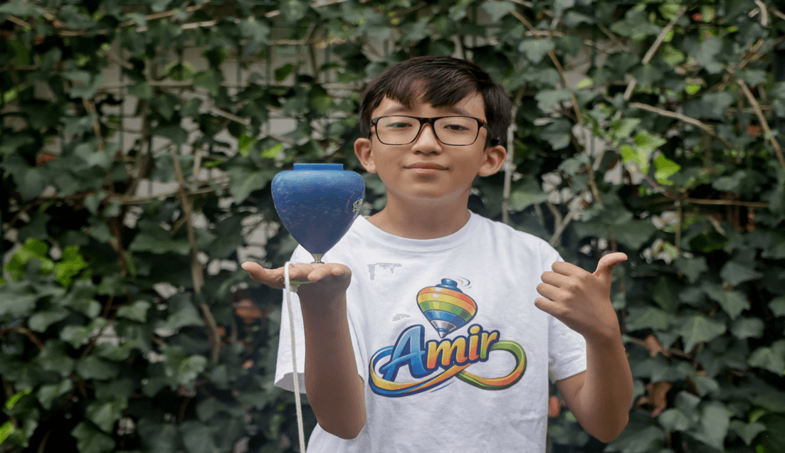 Poblano Amir Pacheco, campeón mundial juvenil de trompo busca apoyo.