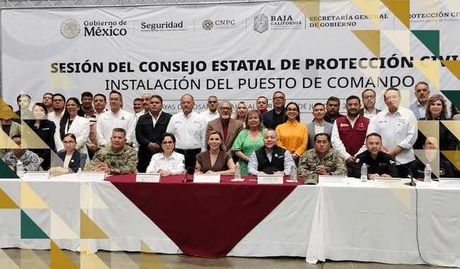 Instalan en Baja California puesto de comando por temporada de lluvias y ciclones.
