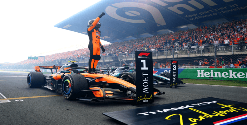 Norris gana GP de los Países Bajos; Checo Pérez termina en el sitio 15.