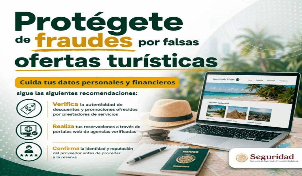 SSPC emite recomendaciones para prevenir fraudes por paquetes turísticos.