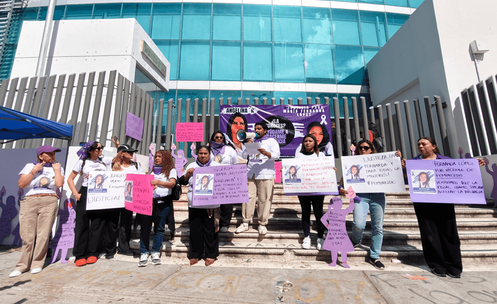 Familiares de María Fernanda López exigen justicia por su feminicidio.