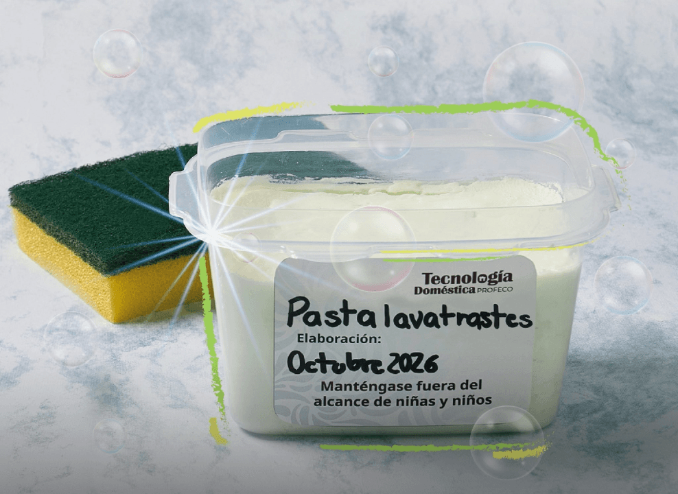 Tecnología doméstica: Profeco enseña a elaborar pasta lavatrastes.