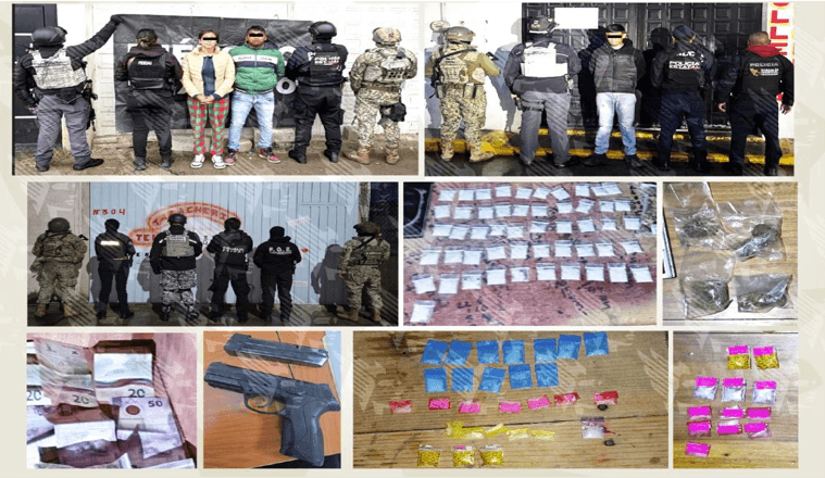 En operativo interinstitucional, FGE ejecuta tres cateos en Huejotzingo.